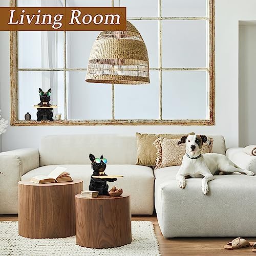 French Bulldog Statue with Gold Tray Home Decor