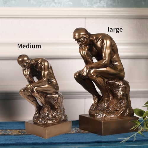 Magicsculp Thinker Statue Cold Cast Bronze 88 Inch Collectible