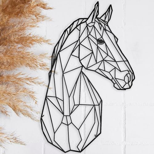 Keluly Metal Floating Wall Sculpture Horse 43x31cm