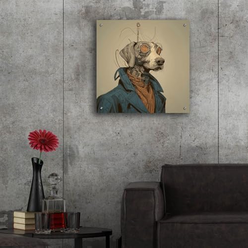 Epic Art Industrial Dog Wall Art 24x24