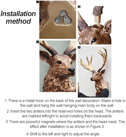 Stylish Deer Wall Art Faux Taxidermy Decor