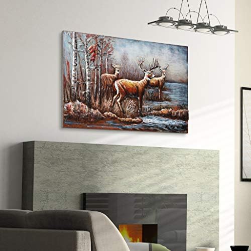 Empire Art Direct Deer Wall Art 3D Metallic SculptureReady to Hang48x32x26 in Brown