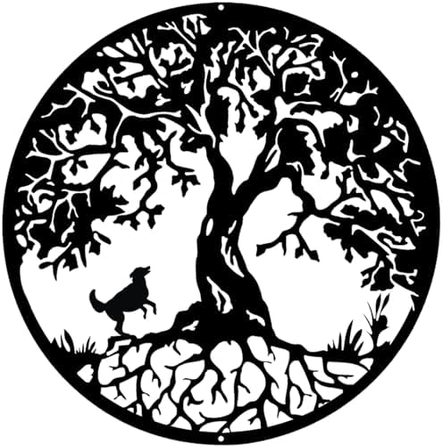 Lyyochinn Tree of Life Metal Wall Decor for Dogs