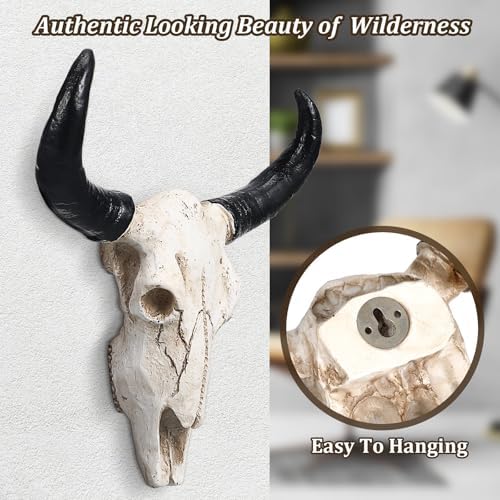 Cow Skull Wall Hanging for Farmhouse Decor