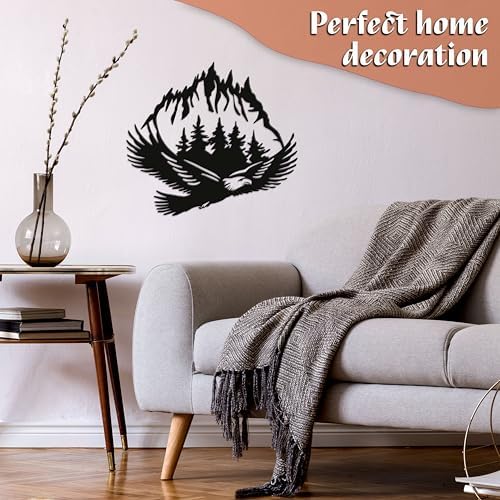 DIMARONGTON Black Iron Eagle Wall Art 13x12