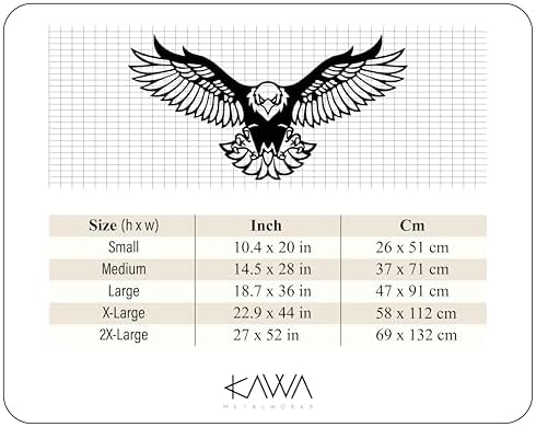 Kawa Metalworks Eagle Metal Wall Art Decor