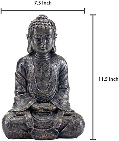 MyGift 115 Inch Sitting Buddha Statue Home Decor