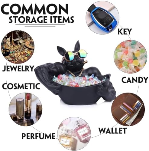 Black French Bulldog Statue - Decor Storage