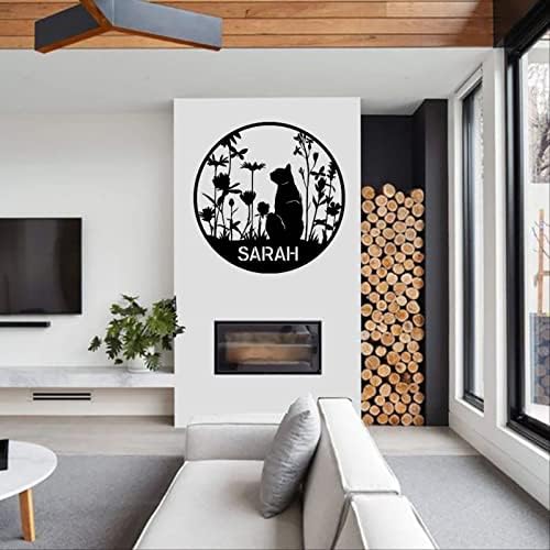 Custom Cat Metal Wall Sign - Personalized Wall Decor
