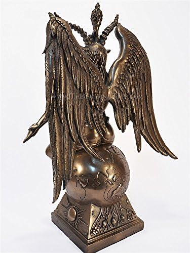 Baphomet Horned Goat God Statue 15 Inch Cold Cast Bronze