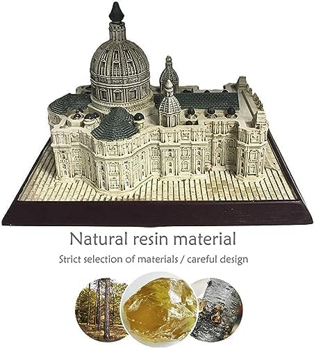 St Peters Basilica Resin Sculpture Decor Gray