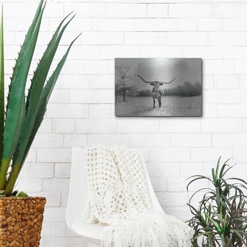 Longhorn Backlit Aged Wall Art by Nathan Larson