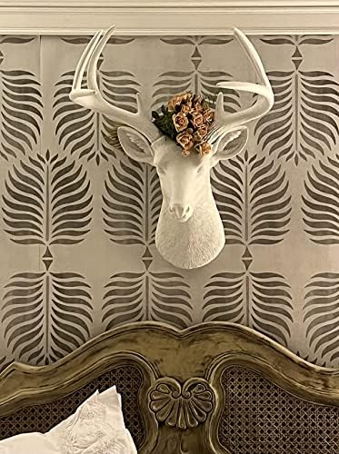 Wall Charmers Large White Faux Deer Head Wall Decor