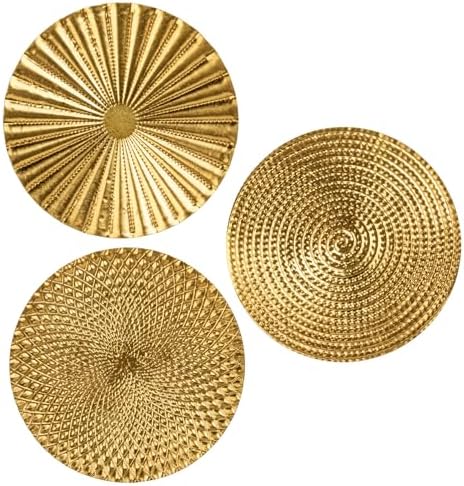 Briful 12 Inch Gold Wall Sculptures Pack of 3