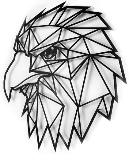 Eagle Wall Sculpture in Steel 43 x 31 cm