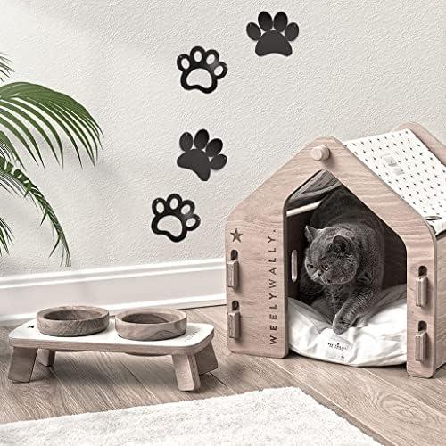 HYXXYY Metal Black Paw Wall Art Decor Sign
