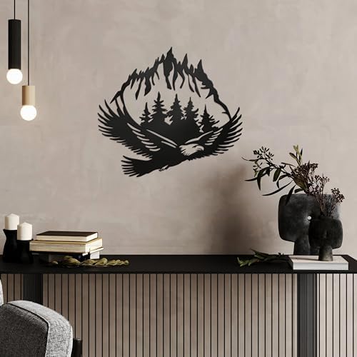 DIMARONGTON Black Iron Eagle Wall Art 13x12