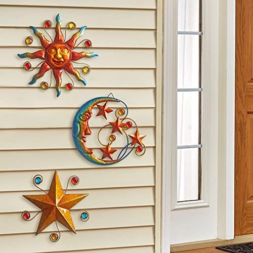 Limygus Set of 3 Wall Art Sculptures - Celestial Decorations