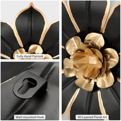 Villa Como Metal Flowers Wall Decor 3 Pc