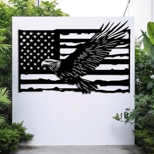 Wivsev Metal American Flag Wall Art 35x23 Inch
