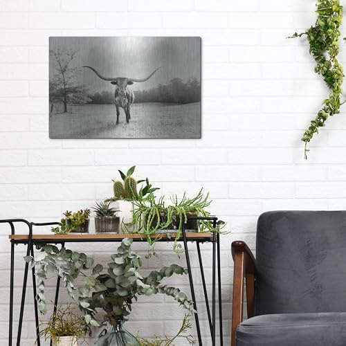 Longhorn Backlit Aged Wall Art by Nathan Larson