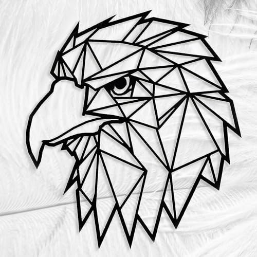Eagle Wall Sculpture in Steel 43 x 31 cm