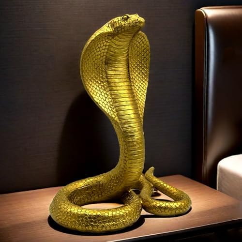 10 Inch King Cobra Snake Statue Figurine Decor Collectible
