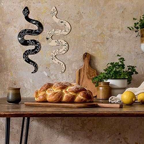 Gerrii Set of 2 Earthy Wall Decor Wooden Snake Art