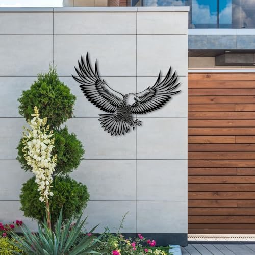 BEVUVA Metal Eagle Wall Art 12 Inches