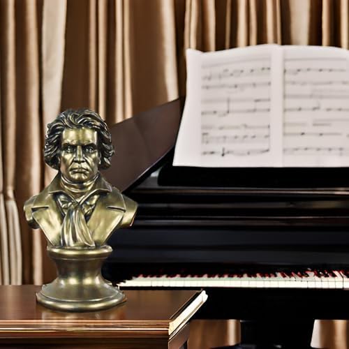 Beethoven Bust Statue 12 Inch Bronze Finish Resin Sculpture