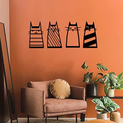 GoneNow Black Wooden Cats Wall Decor