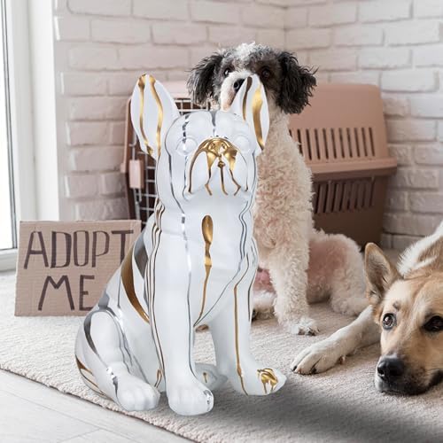 Bulldog Statue Home Decor Resin Sculpture for Living Room