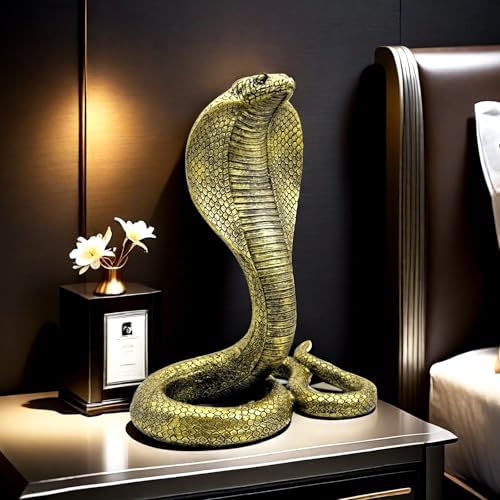 10 Inch King Cobra Snake Statue Figurine Sculpture
