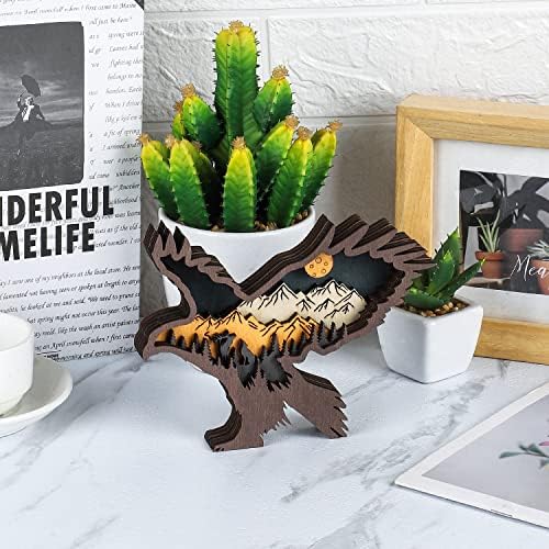 Laozai Wooden Forest Animals Wall Decor Sculpture