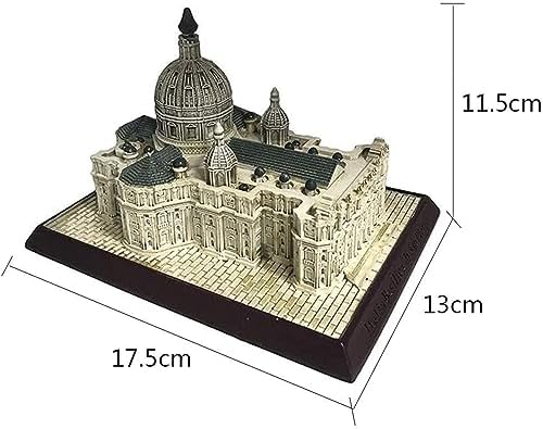 St Peters Basilica Resin Sculpture Decor Gray