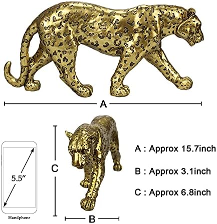 Modern Polyresin Cheetah Statue Home Decor