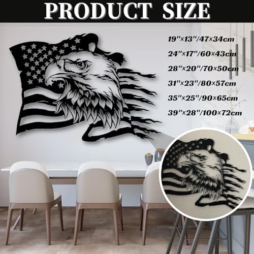 American Eagle Metal Wall Art 39x28