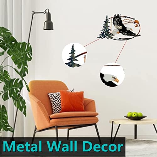 Colorful 3D Metal Eagle Wall Art Sculpture