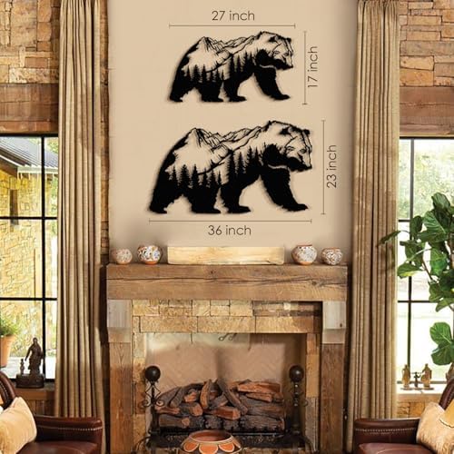 Bear Mountain Metal Wall Art 36L x 23W