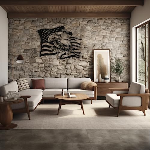 Metal Bald Eagle Wall Art - 169 x 236 Decor