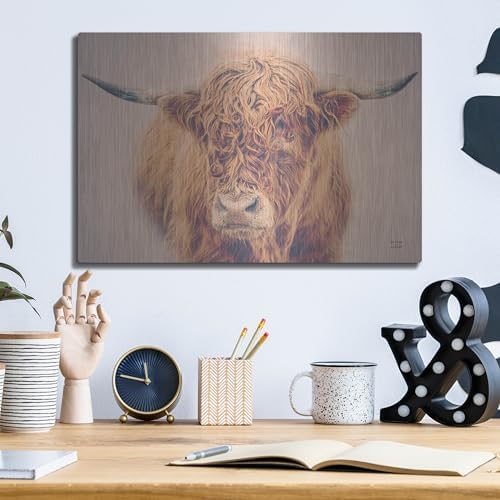 Highland In The Winter Fog Metal Wall Art 16x12