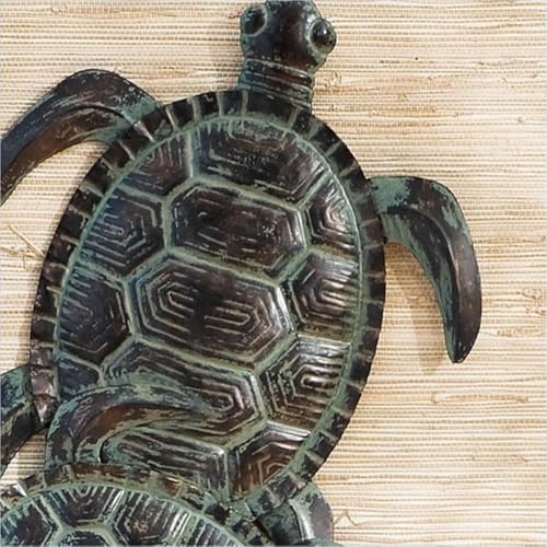 SEI Furniture Sea Turtle Wall Sculpture Agate Green Black