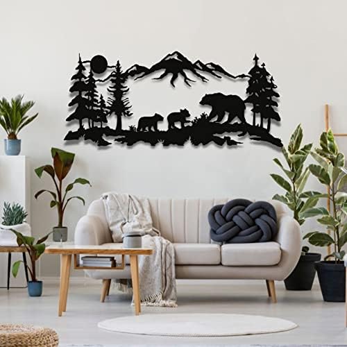 Generic Black Bear Family Wall Sculpture