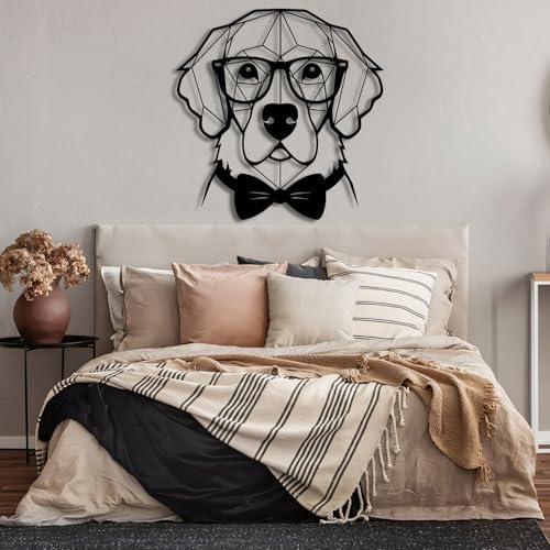 KingGenius Dog Metal Wall Art Minimalist Design