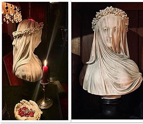 Veiled Lady Bust 98 Inch Gothic Statue Decor