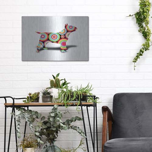 Bull Terrier Pop Metal Wall Art 16x12