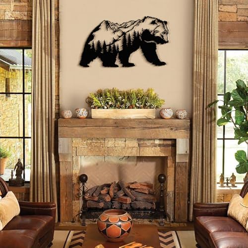 Bear Mountain Metal Wall Art 36L x 23W