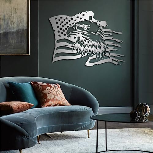 3D Metal Eagle Wall Art - Fourth of July Decor