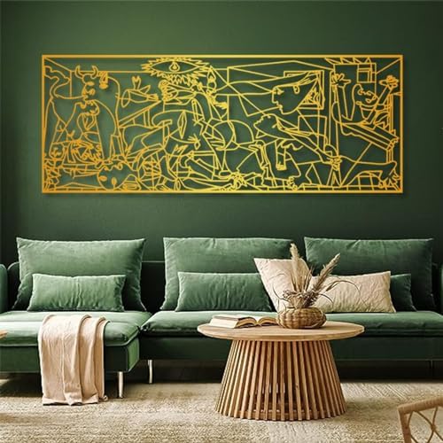 Fayholy Abstract Picasso Guernica Metal Wall Art 41x16