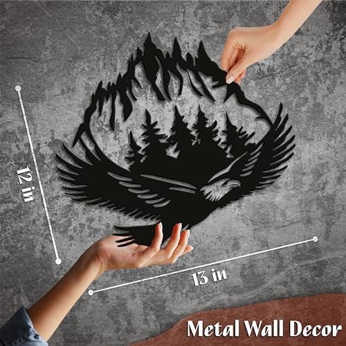 DIMARONGTON Black Iron Eagle Wall Art 13x12